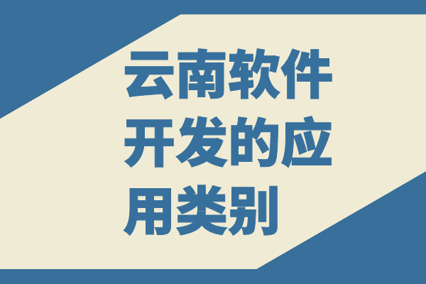 云南软件开发的应用类别